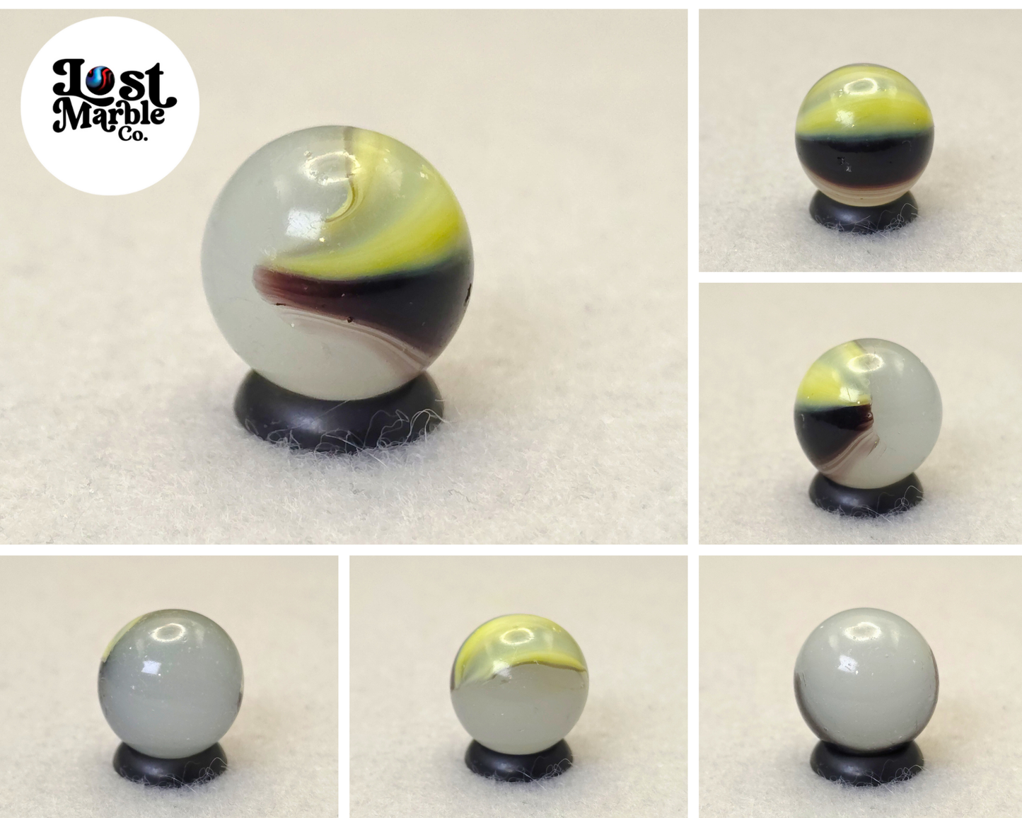 16.5mm Master Marble Patch Cloudy Deep Purple & Yellow with translucent base NM-