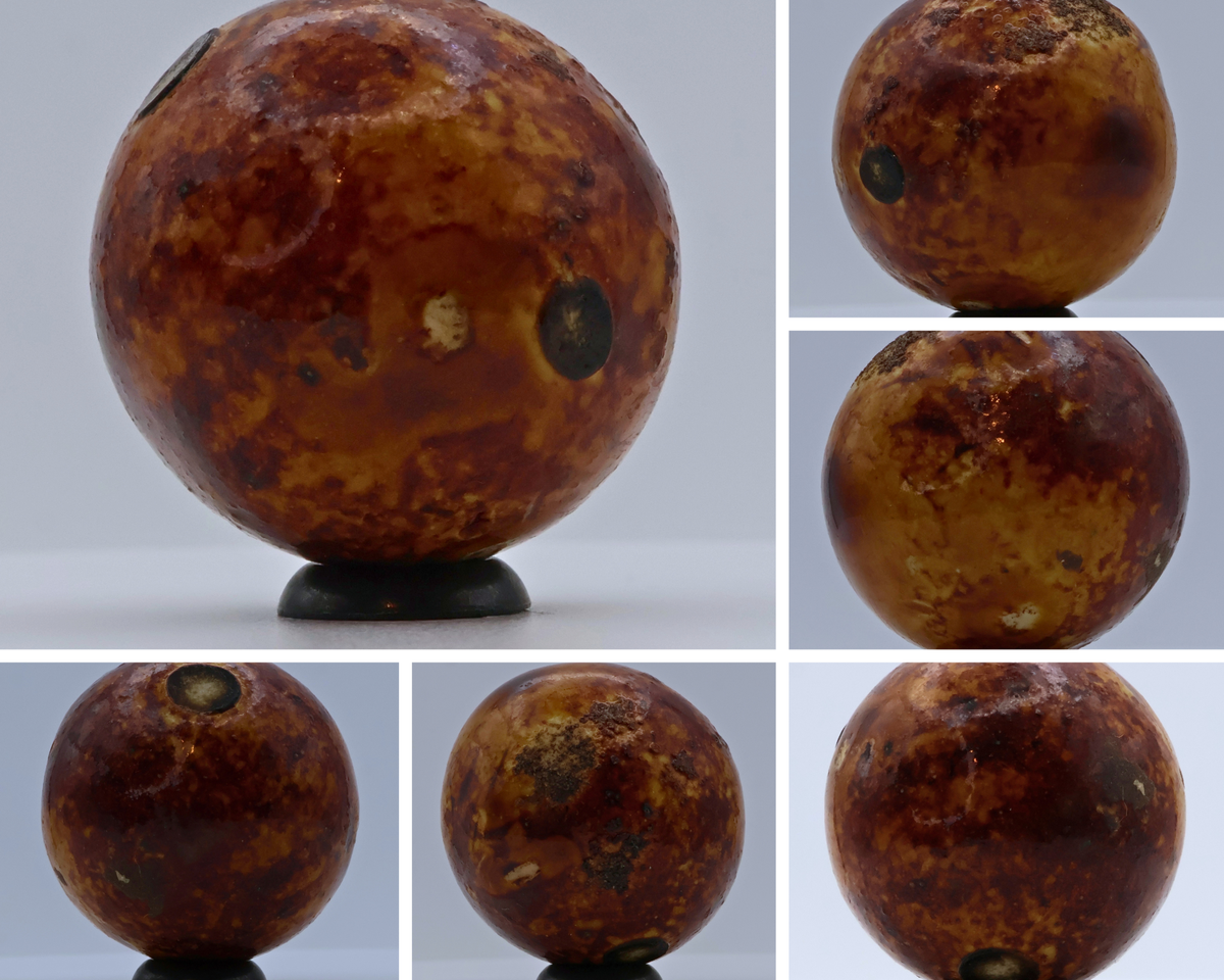 1 3/16" Vintage Glazed Bennington Marble MINT