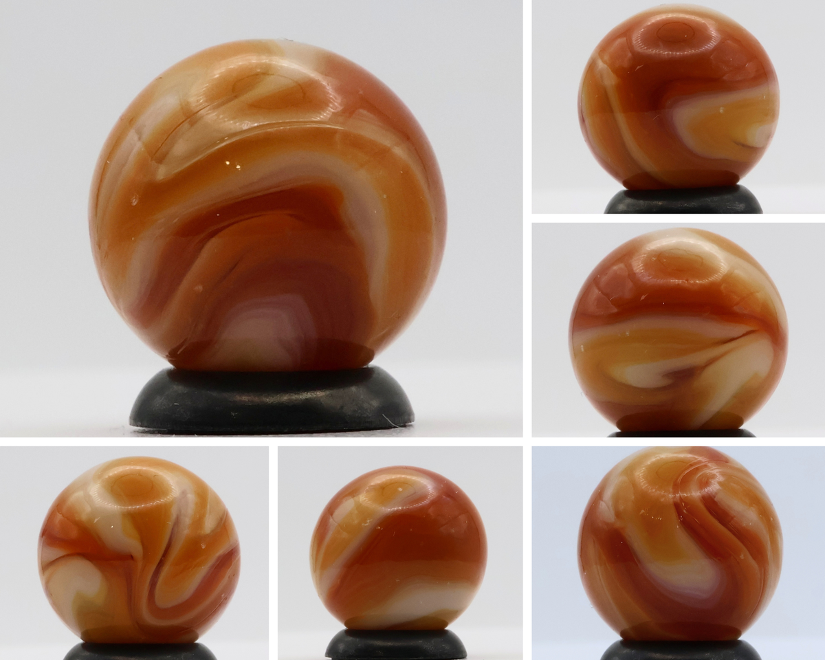 5/8" Red & Cream marble - gorgeous! NM+