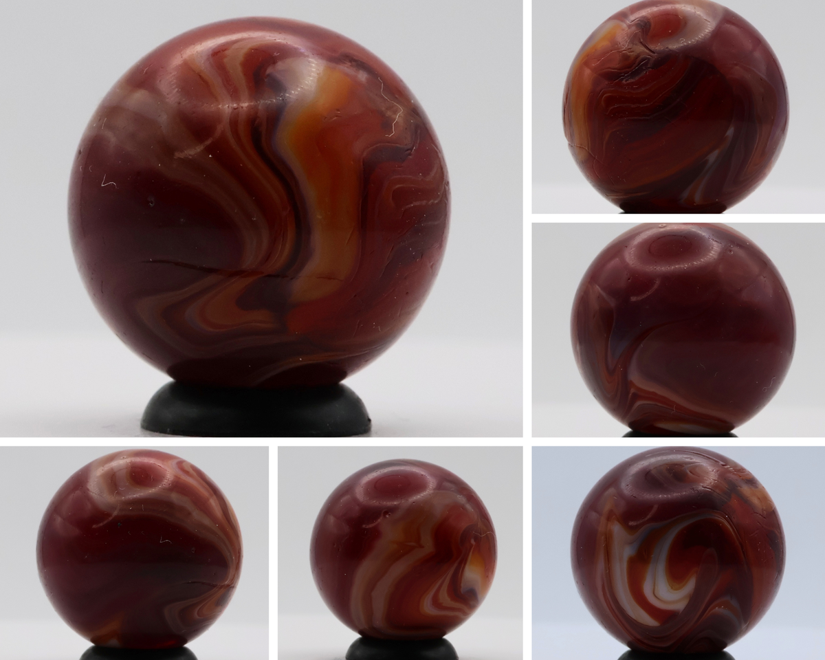 7/8" Red Slag Marble CAC NM+
