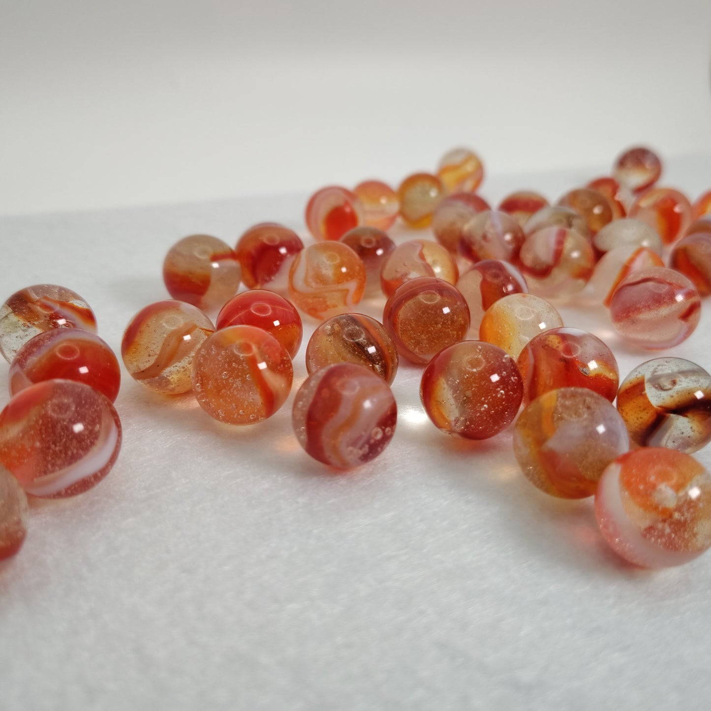 5pk lots of Peltier Rainbo Sunset Marbles NM-M Mostly Mint
