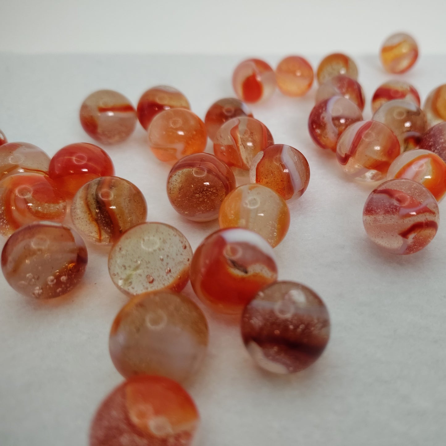 5pk lots of Peltier Rainbo Sunset Marbles NM-M Mostly Mint