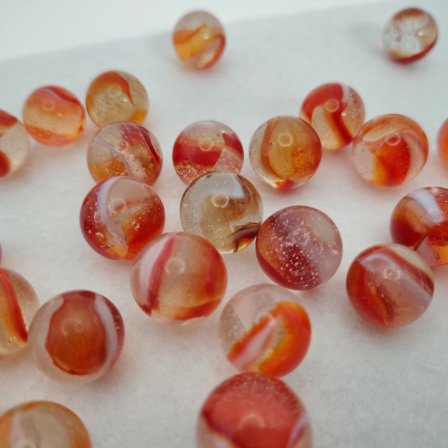 5pk lots of Peltier Rainbo Sunset Marbles NM-M Mostly Mint