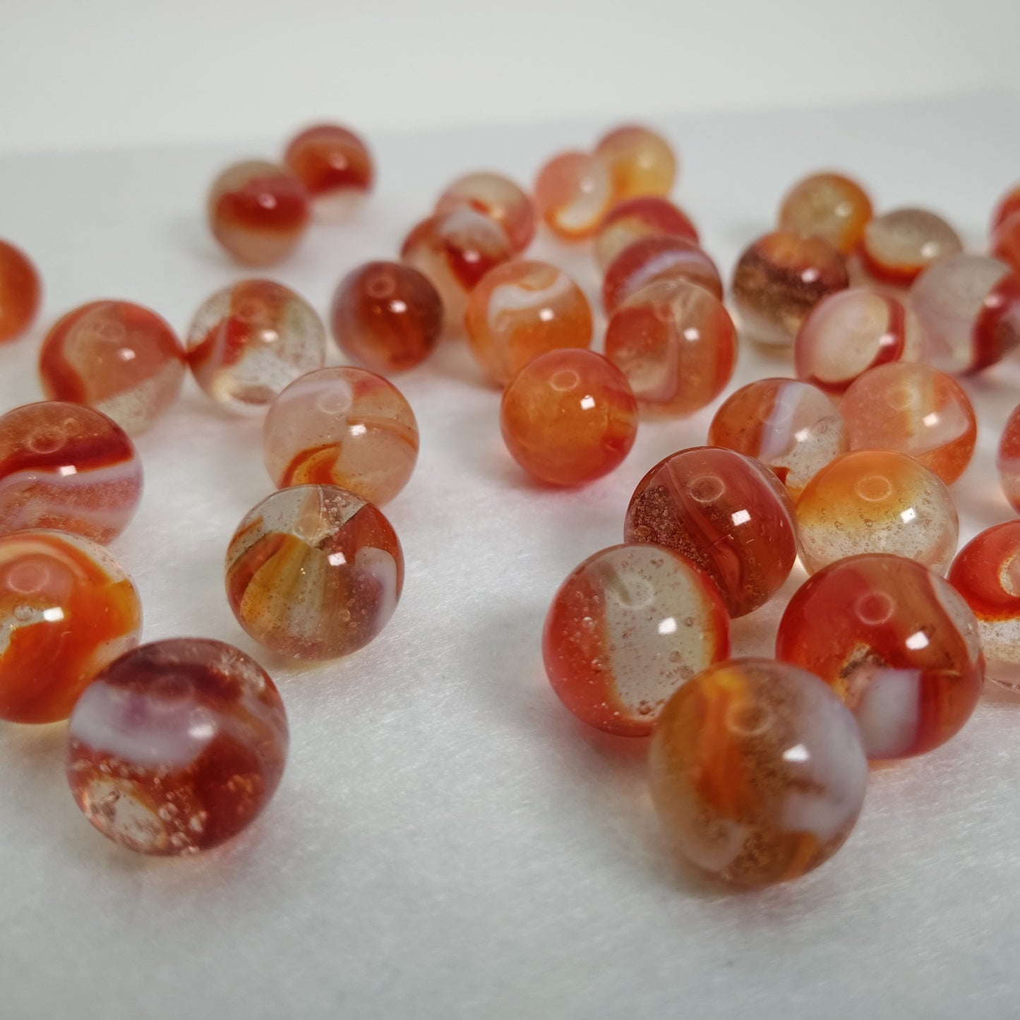 5pk lots of Peltier Rainbo Sunset Marbles NM-M Mostly Mint