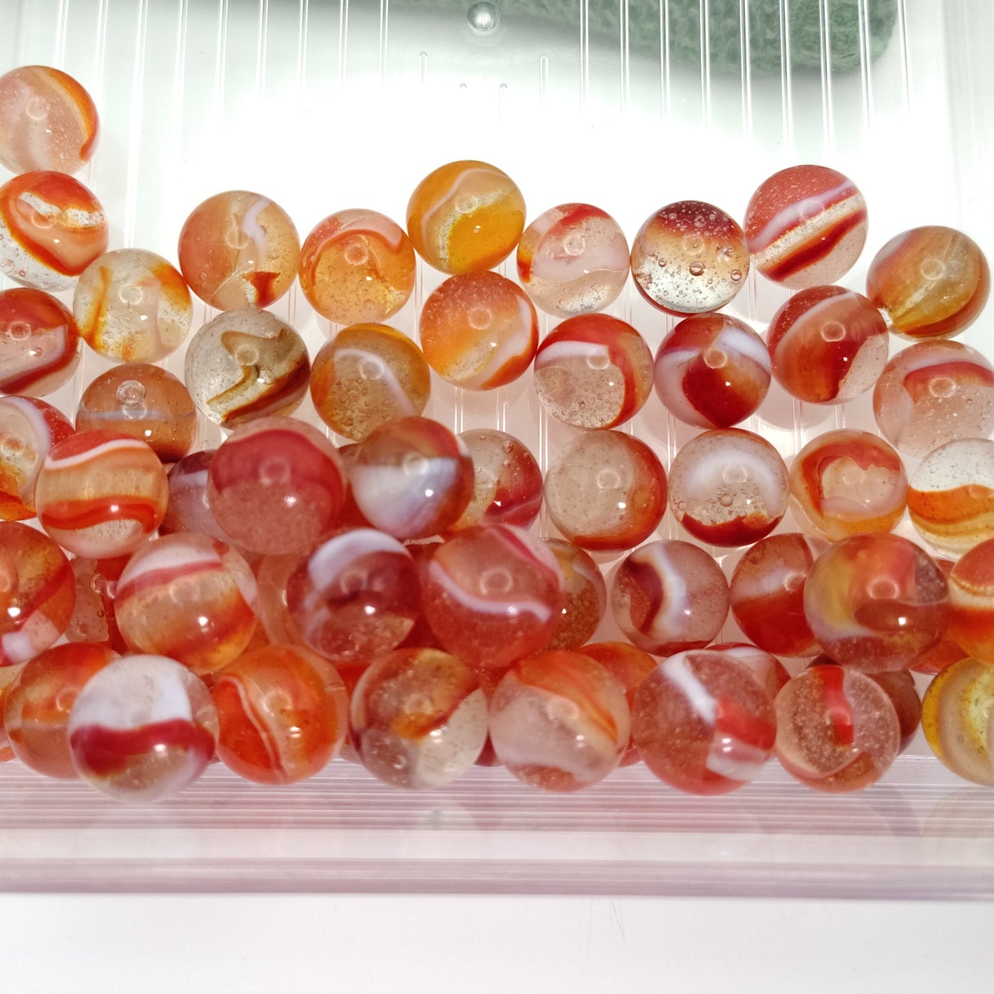 5pk lots of Peltier Rainbo Sunset Marbles NM-M Mostly Mint