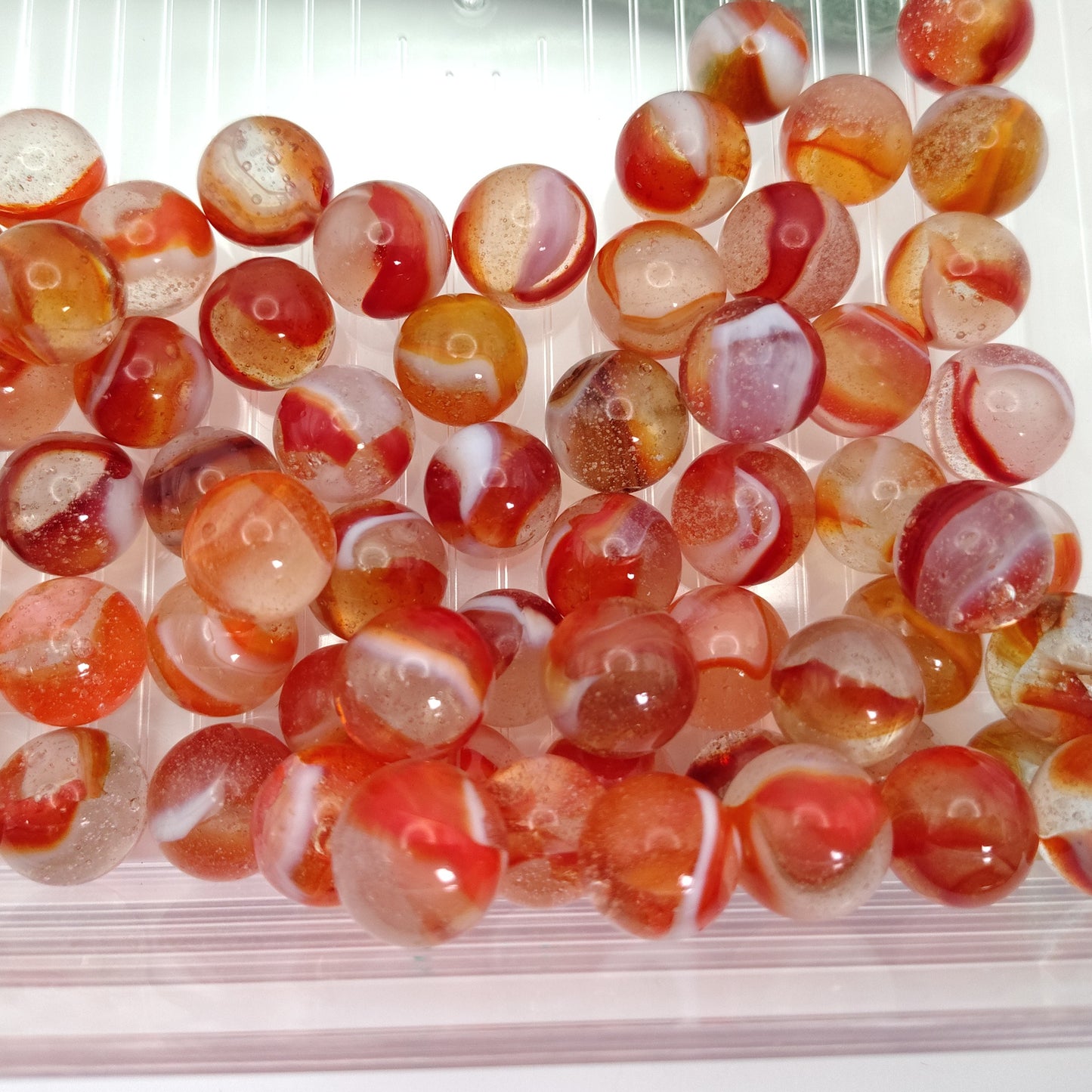 5pk lots of Peltier Rainbo Sunset Marbles NM-M Mostly Mint
