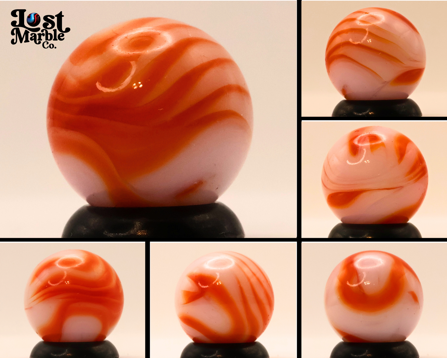 9/16 Alley Agate Orange Flame Marble NM+