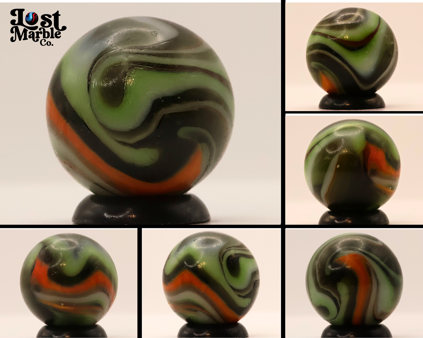 11/16" Peltier NLR Multicolor Miller Swirl Green translucent Base matte finish M-