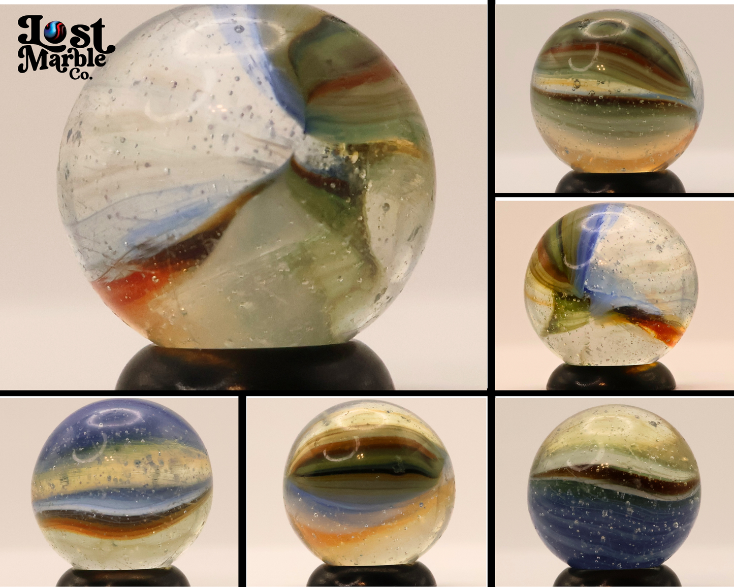 11/16" Akro Agate SPARKLER marble NM