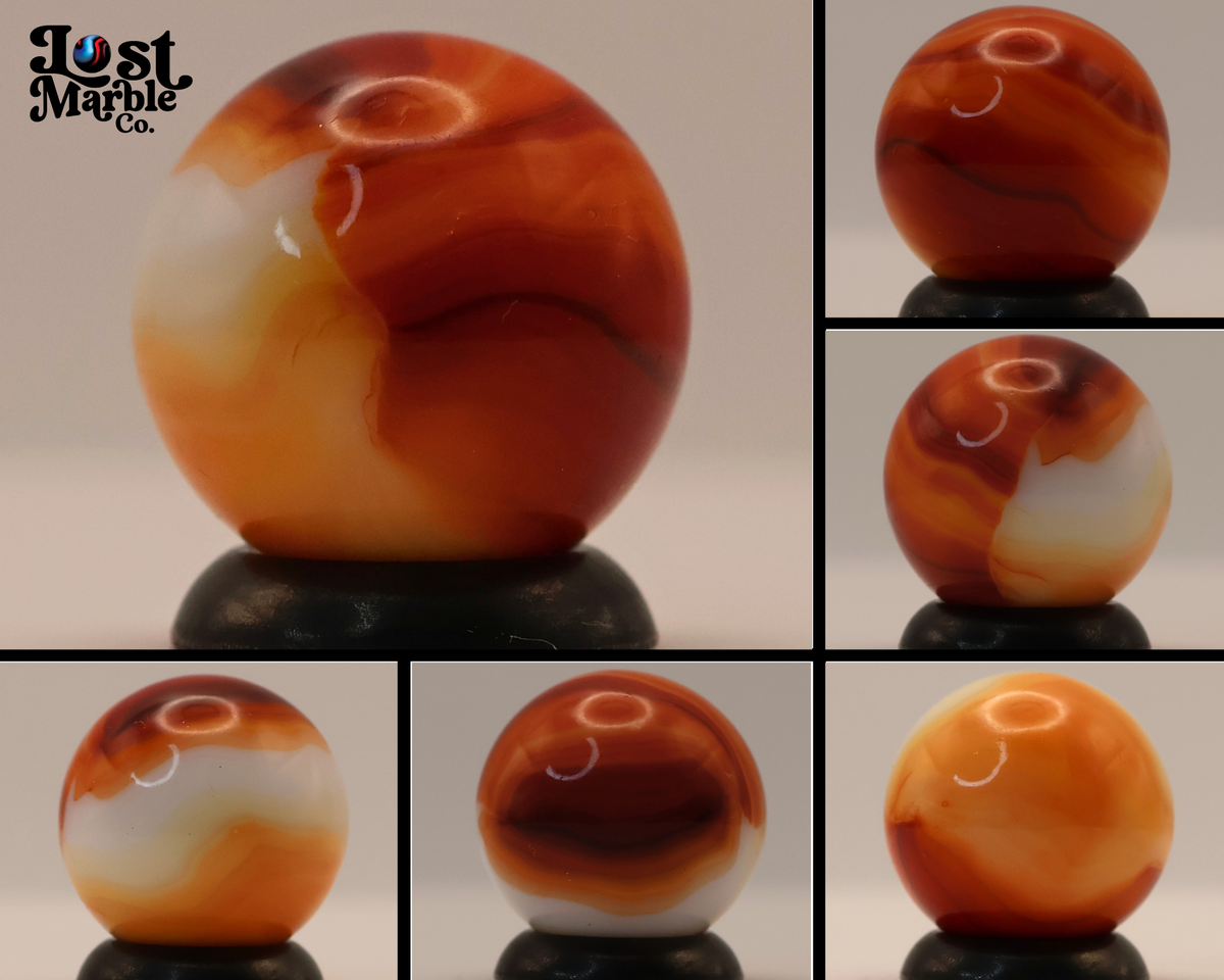 Gorgeous coloring! 5/8" Red Patch Marble M-