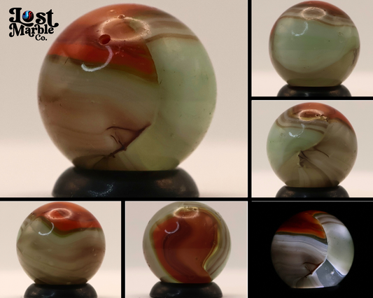 5/8" Vitro Agate Conqueror - Red & Green - Unique NM+