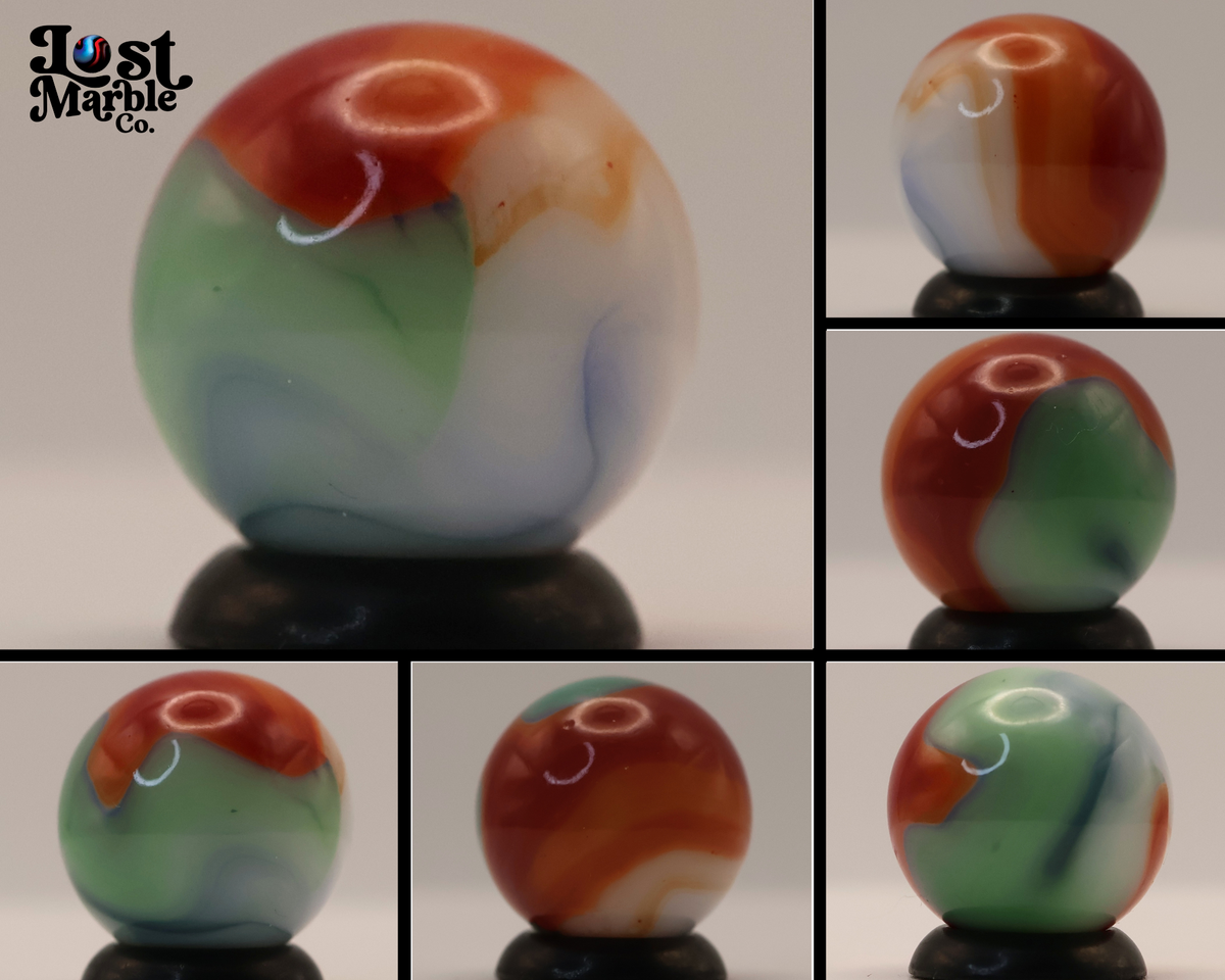5/8" Vitro Agate drippy PARAKEET Marble MINT