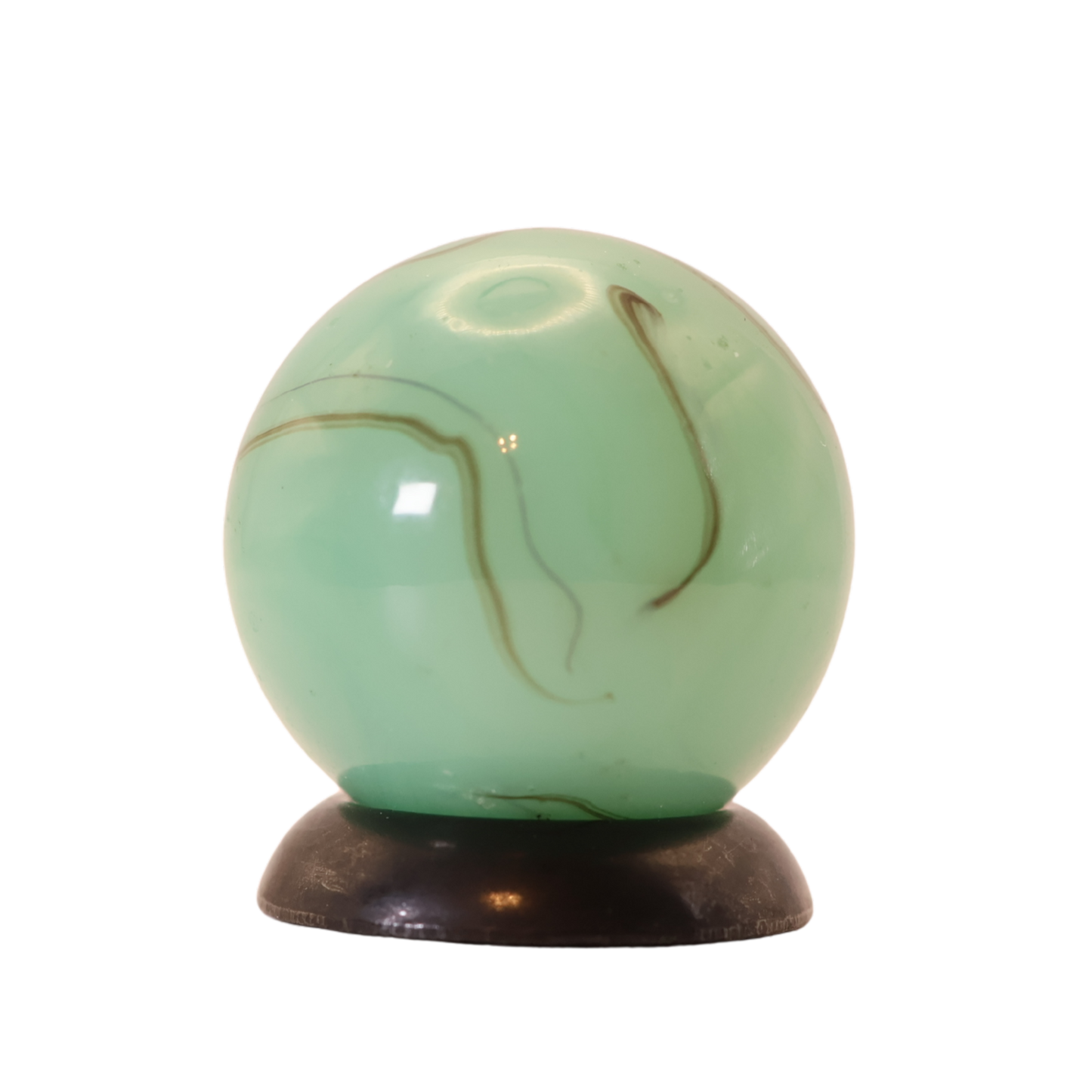 9/16" Swirl Marble Teal w/ oxblood horsehair? NM+