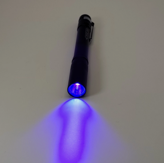 5" UV pen blacklight 395nm Purple Light - Great for Marbs! - batteries included